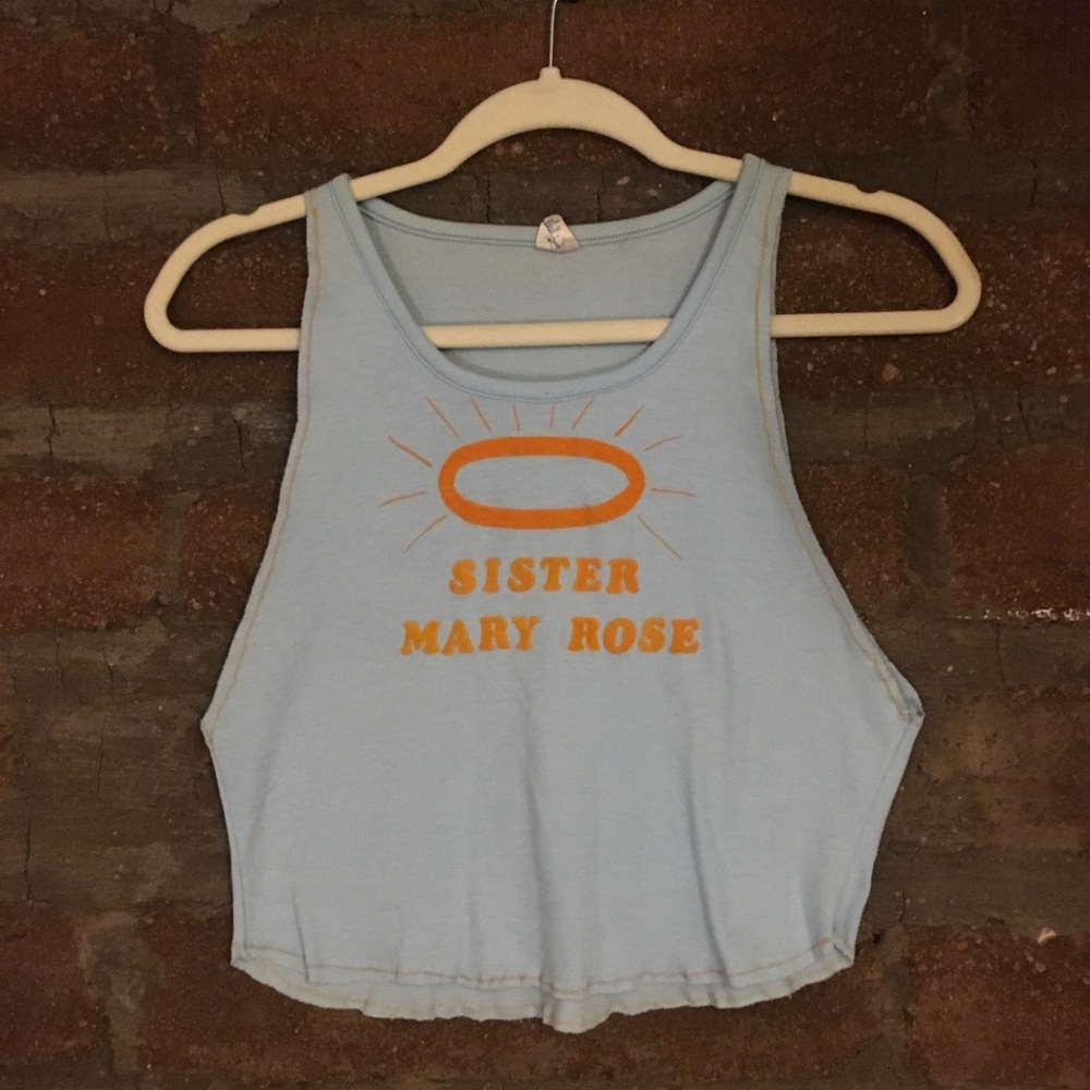 Baby blue vintage tank top